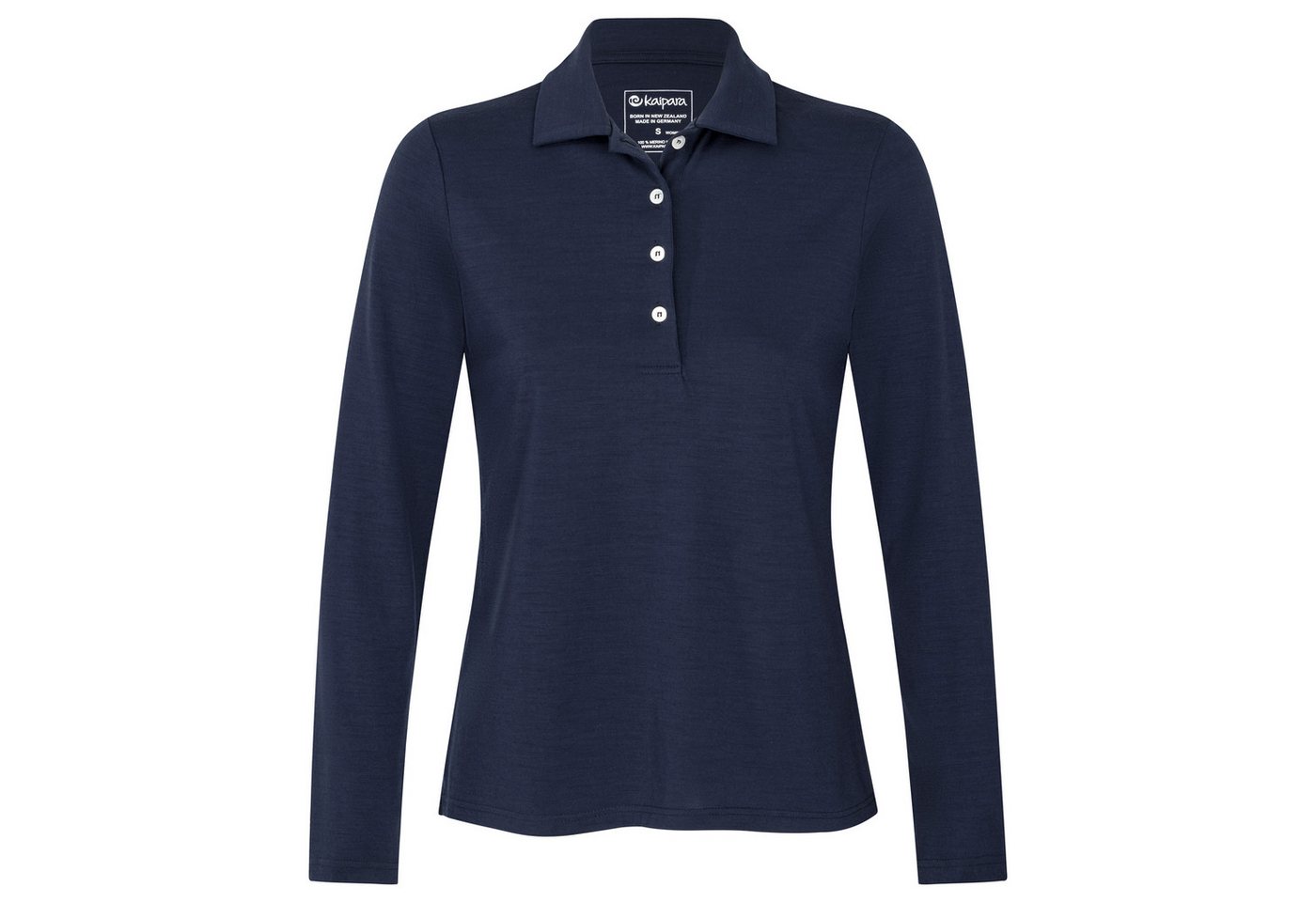 Kaipara - Merino Sportswear Langarm-Poloshirt URBAN Merino Poloshirt Damen Langarm Regular Fit 200 warm (1-tlg) aus reiner Merinowolle Made in Germany von Kaipara - Merino Sportswear