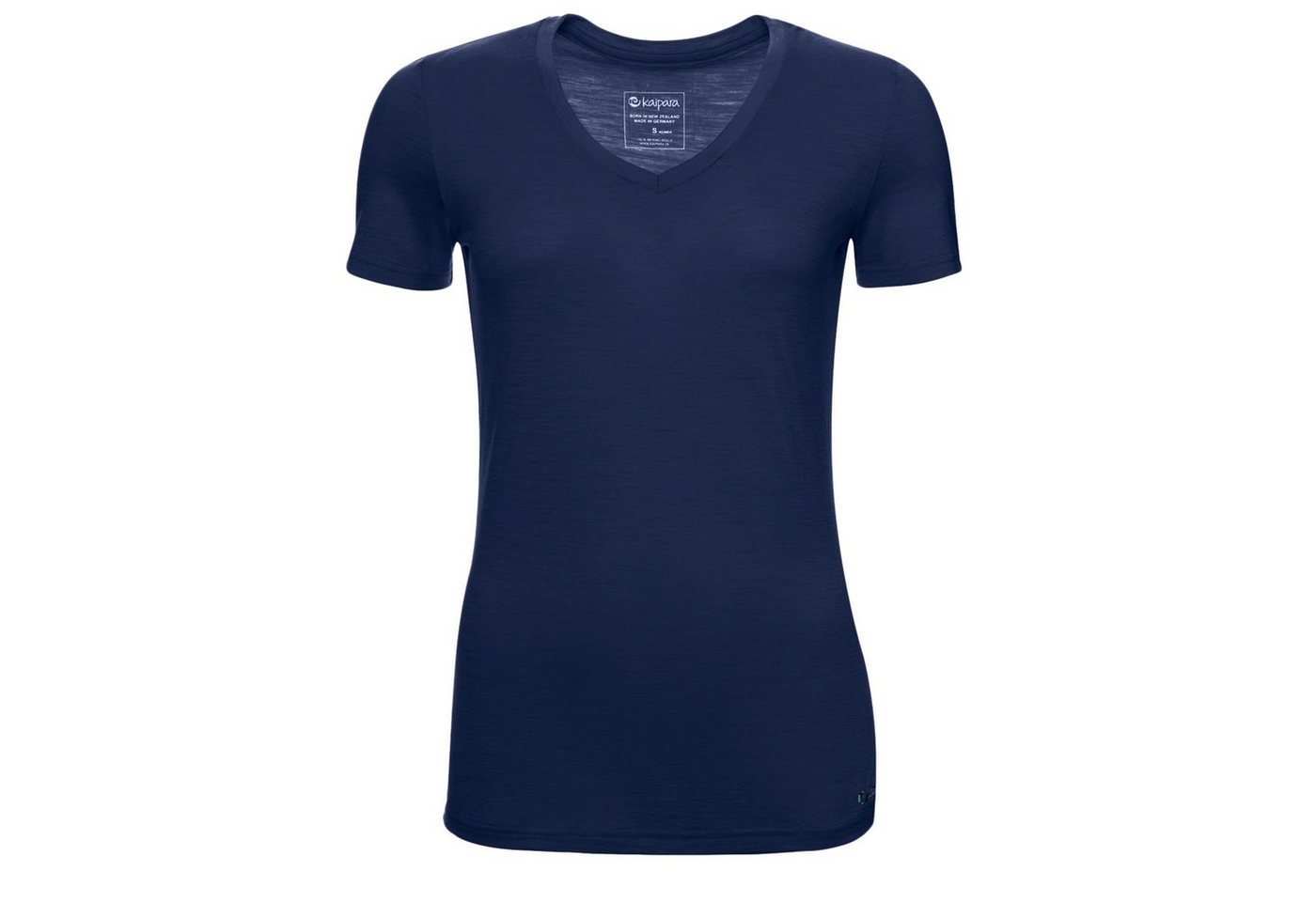 Kaipara - Merino Sportswear Unterhemd Merino Damen-Unterhemd Kurzarm Slimfit V-Neck 150g light (1-St) aus reiner Merinowolle Made in Germany von Kaipara - Merino Sportswear