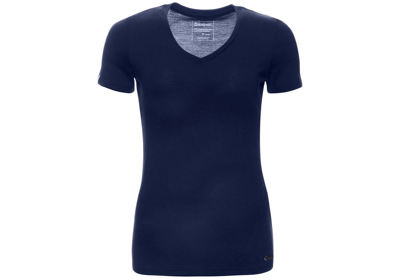 Kaipara - Merino Sportswear Unterhemd Merino Damen-Unterhemd Kurzarm Slimfit V-Neck 200g warm (1-St) aus reiner Merinowolle Made in Germany von Kaipara - Merino Sportswear