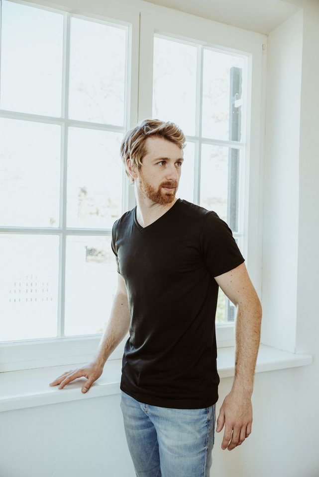 Kaipara - Merino Sportswear Thermounterhemd URBAN Merino T-Shirt Herren Kurzarm Regular 200 (1-St) aus reiner Merinowolle Made in Germany von Kaipara - Merino Sportswear