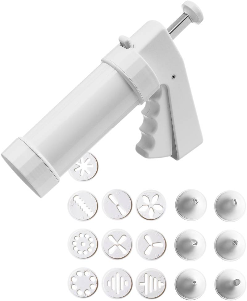 Kaiser Backformen Gebäckpresse "Inspiration" Gebäckpresse, 6 Spritztüllen und 10 Gebäckscheiben, Einhandbedienung von Kaiser Backformen