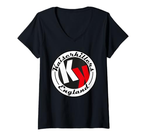 Damen KaiserKillers Rundlogo T-Shirt mit V-Ausschnitt Damen KaiserKillers Rundlogo T-Shirt mit V-Ausschnitt von Kaiser Killers
