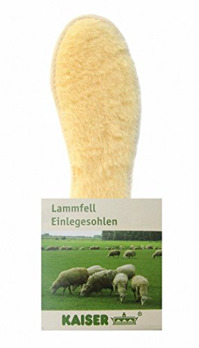 Kaiser Naturfellprodukte warme Damen, Herren Lammfell Einlegesohlen beige, Größe 39 von Kaiser Naturfelle