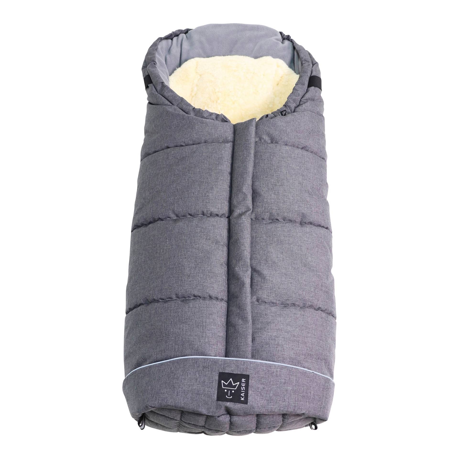 Kaiser Thermo-Fußsack Sheepy II mit Lammfelleinlage für Kinderwagen, Buggy schwarz von Kaiser