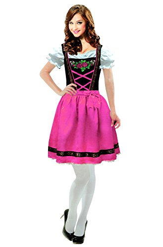 Kaiser24 Damen Dirndl Verkleidung (S/M (36/42)) Pink Schwarz von Kaiser24