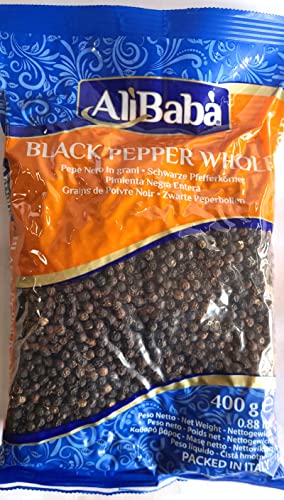 400 g Kajal ganzer schwarzer Pfeffer (schwarze Pfefferkörner) von Kajal