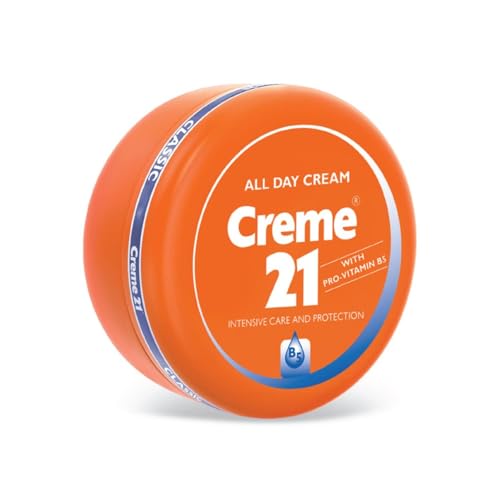 Creme 21 All Day Moisturizer Gesicht 250ml – Feuchtigkeitscreme mit Vitamin E & B5 | Für trockene Haut, Gesicht, Hände & Körper Unisex Pflege Made in Germany mit Kajal Sticker von Kajal