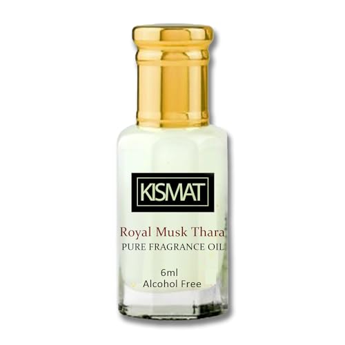 Kajal Kismet Royal Musk Duftöl, alkoholfreies Parfümöl für Damen und Herren, geeignet für den täglichen Gebrauch und besondere Anlässe, 6 ml. von Kajal