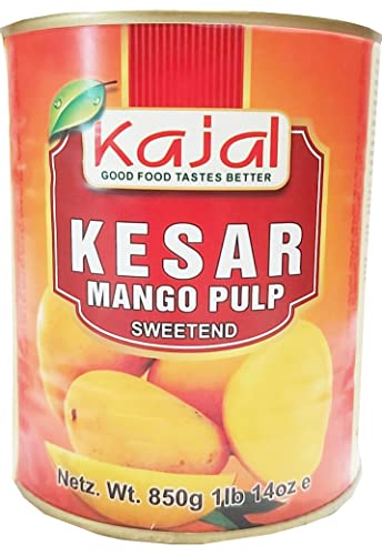 Kajal Premium Mangopüree Mango Pulp Kesar 6er Pack (6 x 850 g) von Kajal