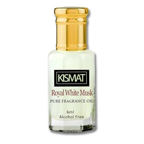 Kajal Royal White Moschus-Duftöl, alkoholfreies Moschus-Parfümöl für Damen und Herren, geeignet für den täglichen Gebrauch und besondere Anlässe, 6 ml. von Kajal