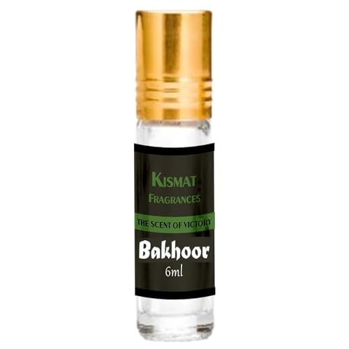 Kismat-Duftöl, alkoholfreies Parfümöl für Männer und Frauen, sowohl für den täglichen Gebrauch als auch für besondere Anlässe geeignet, 6 ml. (Bakhoor) von Kajal