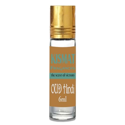 Kismat-Duftöl, alkoholfreies Parfümöl für Männer und Frauen, sowohl für den täglichen Gebrauch als auch für besondere Anlässe geeignet, 6 ml. (Oud Hindi) von Kajal