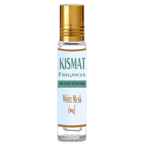 Kismat-Duftöl, alkoholfreies Parfümöl für Männer und Frauen, sowohl für den täglichen Gebrauch als auch für besondere Anlässe geeignet, 6 ml. (White Musk) von Kajal