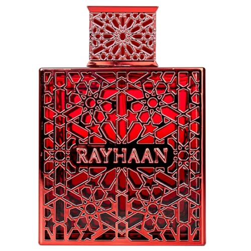 Rayhaan Crimson Eau de Parfum 100ml - Herrenparfum Warm, Würzig & Elegant | Mit Noten von Zimt, Kardamom, Patchouli & Vanille | Langanhaltender Herrenduft mit Kajal Sticker von Kajal