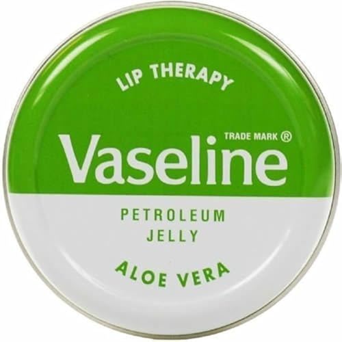 Vaseline Lip Therapy Aloe Vera Lippenbalsam 12 x 20g - Feuchtigkeitsspendend & beruhigend | Schutz für trockene & rissige Lippen Mit Aloe-Extrakt & Vaseline mit Kajal von Kajal