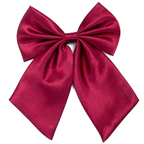 Damen Fliege Schleife Binder Schlips - 28~49 cm Länge Verstellbare Bowknot Krawatten (Dunkelrot) von Kajeer