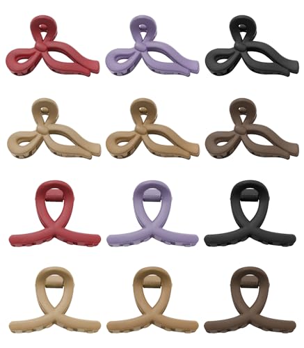 Kajeer 12 Stück Haarklammer Klein Haarspange für Damen Mädchen, Matte Haarklammern Rutschfeste Niedlich Haarspangen für Dünnes Haar Dickes Haar von Kajeer