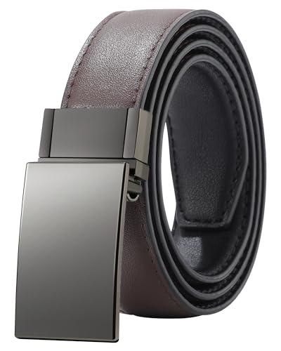 Kajeer 2-in-1 Wendbarer Kinder Gürtel für Jungen | PU-Leder Gürtel mit Metallschnalle | Für Schuluniform & Freizeit | Jugend & Kleinkind | Schwarz & Braun von Kajeer