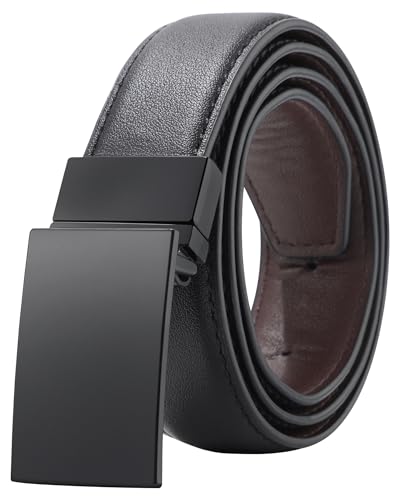 Kajeer 2-in-1 Wendbarer Kinder Gürtel für Jungen | PU-Leder Gürtel mit Metallschnalle | Für Schuluniform & Freizeit | Jugend & Kleinkind | Schwarz & Braun von Kajeer