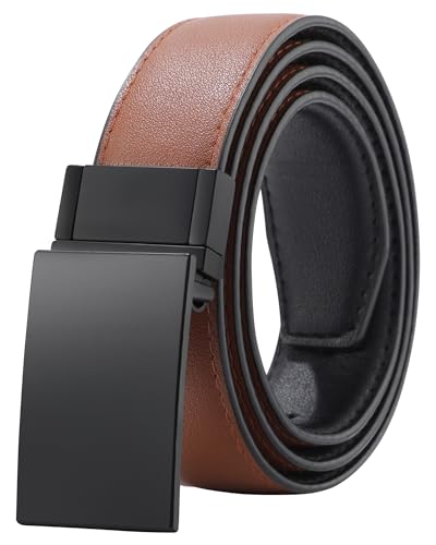 Kajeer 2-in-1 Wendbarer Kinder Gürtel für Jungen | PU-Leder Gürtel mit Metallschnalle | Für Schuluniform & Freizeit | Jugend & Kleinkind | Schwarz & Braun von Kajeer