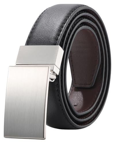 Kajeer 2-in-1 Wendbarer Kinder Gürtel für Jungen | PU-Leder Gürtel mit Metallschnalle | Für Schuluniform & Freizeit | Jugend & Kleinkind | Schwarz & Braun von Kajeer