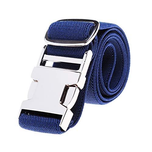 Kinder elastische Schnalle Hose Gürtel - Stretch Gürtel mit Zinklegierung Schnalle verstellbarer Gürtel für Jungen Mädchen Easy Clasp Gürtel (Marineblau) von Kajeer