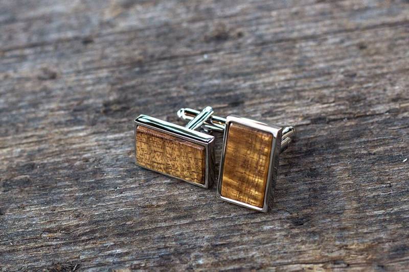 Manschettenknöpfe Aus Holz Rechteckig Locken Koa Hochzeit | Herren Bräutigam Geschenk Für Männer Trauzeugen von KajzarsWoodWork