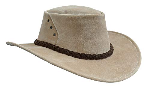 Herren und Damen Hut aus Wildleder | Cowboy Hut mit Flechtband- hergestellt in Australien von Kakadu Traders Australia