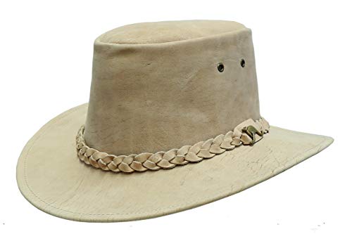 Australien Style Kinder Cowboy Hut aus Leder, Sonnenschutz- Kinnband inkl. von Kakadu Traders Australia