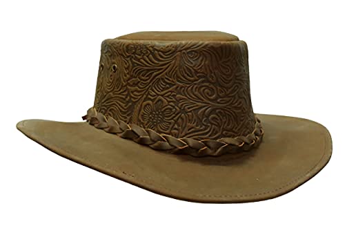 Spaniard Cowboyhut- geprägtes Vintage Leder mit formbarer Krempe | Sonderposten von Kakadu Traders Australia
