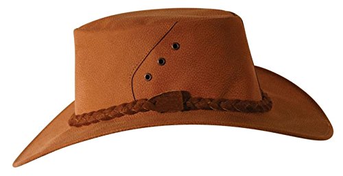 Traveller Cowboyhut, Hut aus Känguruleder in verschiedenen Ausführungen- sehr leicht und super robust Unisex für Damen. Herren und Kinder, Sonnenschutz UPF50+ Hergestellt in Australien von Kakadu Traders Australia