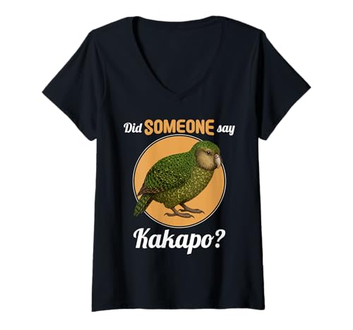 Damen Kakapos Kakapo T-Shirt mit V-Ausschnitt Damen Kakapos Kakapo T-Shirt mit V-Ausschnitt von Kakapos Kakapo Tier Shop