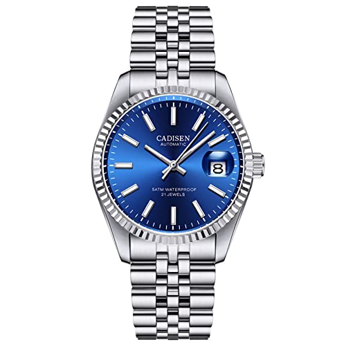 Kakashi CADISEN Design Automatik Uhr Herren Mechanische Edelstahl Wasserdicht Saphirglas Freizeit Armbanduhren Hommage (8053Blau) von WEICHULWJ