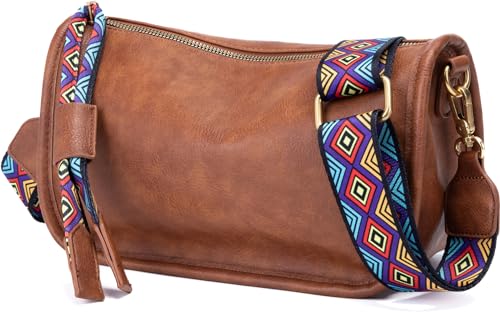 Kakating Handy Umhängetasche Damen Handytasche zum Umhängen Leder Crossbody Bag mit Breiter Gurt von Kakating