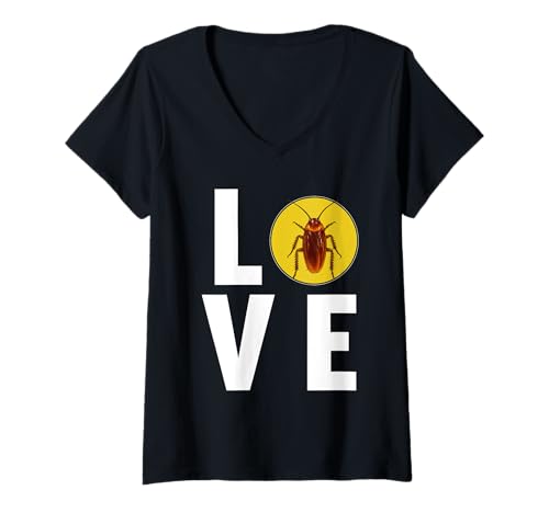 Damen Kakerlaken Kakerlake T-Shirt mit V-Ausschnitt Damen Kakerlaken Kakerlake T-Shirt mit V-Ausschnitt von Kakerlaken Kakerlake Tier Shop