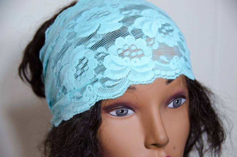 Stretch Lace Haarband -Erwachsene/Teen Bandana Misst 55cm Von 16" Spitze Stirnband Dolly Schleife Ooak Geschenk Für Sie von Kakodah