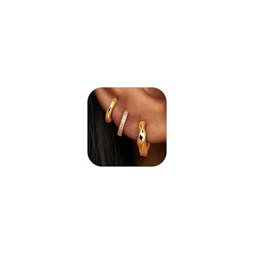 Kakonia 3 Paar Gold Ohrringe Set für Damen Mädchen Hypoallergene Creolen und Ohrstecker 18K Vergoldete CZ Opal Perle Stapelbar Ohrringe Set für Mehrfachpiercings Kakonia 3 Paar Gold Ohrringe Set für Damen Mädchen Hypoallergene Creolen und Ohrstecker 18K Vergoldete CZ Opal Perle Stapelbar Ohrringe Set für Mehrfachpiercings von Kakonia