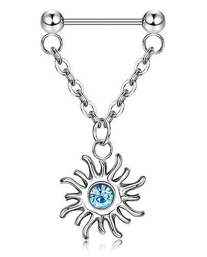 Kakonia Septum Ring Chain Kette für Damen G23 Titan Nasenring Nasenpiercing Ring With Chain Kette Silber Piercing Push In Nasenring Doppelten Ketten Sonne Mond Schmuck Kakonia Septum Ring Chain Kette für Damen G23 Titan Nasenring Nasenpiercing Ring With Chain Kette Silber Piercing Push In Nasenring Doppelten Ketten Sonne Mond Schmuck von Kakonia