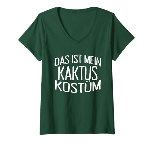 Damen Das Ist Mein Kaktus Kostüm Karneval Fasching Grün Kaktus T-Shirt mit V-Ausschnitt Damen Das Ist Mein Kaktus Kostüm Karneval Fasching Grün Kaktus T-Shirt mit V-Ausschnitt von Kakteen Kostüme Für Misanthropen & Introvertierte