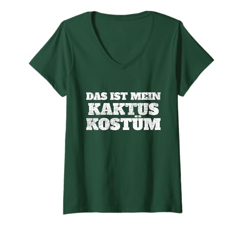 Damen Das Ist Mein Kaktus Kostüm Karneval Fasching Grün Kaktus T-Shirt mit V-Ausschnitt Damen Das Ist Mein Kaktus Kostüm Karneval Fasching Grün Kaktus T-Shirt mit V-Ausschnitt von Kakteen Kostüme Für Misanthropen & Introvertierte
