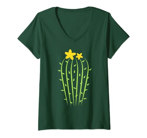 Damen Kaktus Kostüm Pflanze Erwachsene Damen Kinder Herren T-Shirt mit V-Ausschnitt Damen Kaktus Kostüm Pflanze Erwachsene Damen Kinder Herren T-Shirt mit V-Ausschnitt von Kaktus Kostüm Pflanze Karneval Fasching Geschenke