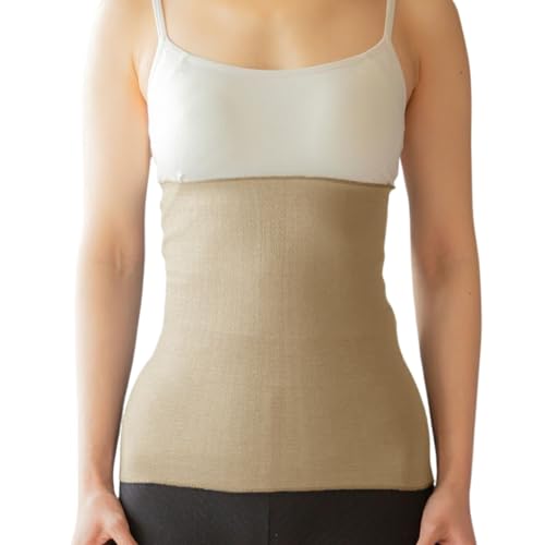 Kakun Japan Signature™ Haramaki, weicher und seidiger Bauchwärmer, normale Größe, hergestellt in Japan, 2 Stück, Beige, Regulär von Kakun Japan Signature