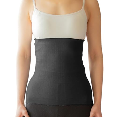 Kakun Japan Signature™ Haramaki, weicher und seidiger Bauchwärmer, normale Größe, hergestellt in Japan, 2 Stück, Schwarz, Comfortable von Kakun Japan Signature