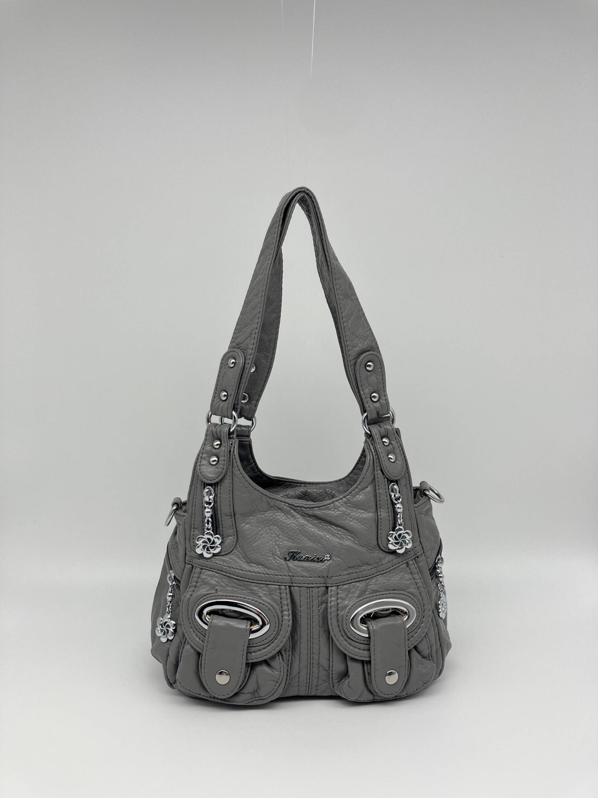 Handtasche Hobo Bag - Y2K-style Vintage-style Lena Grau von Kalegant
