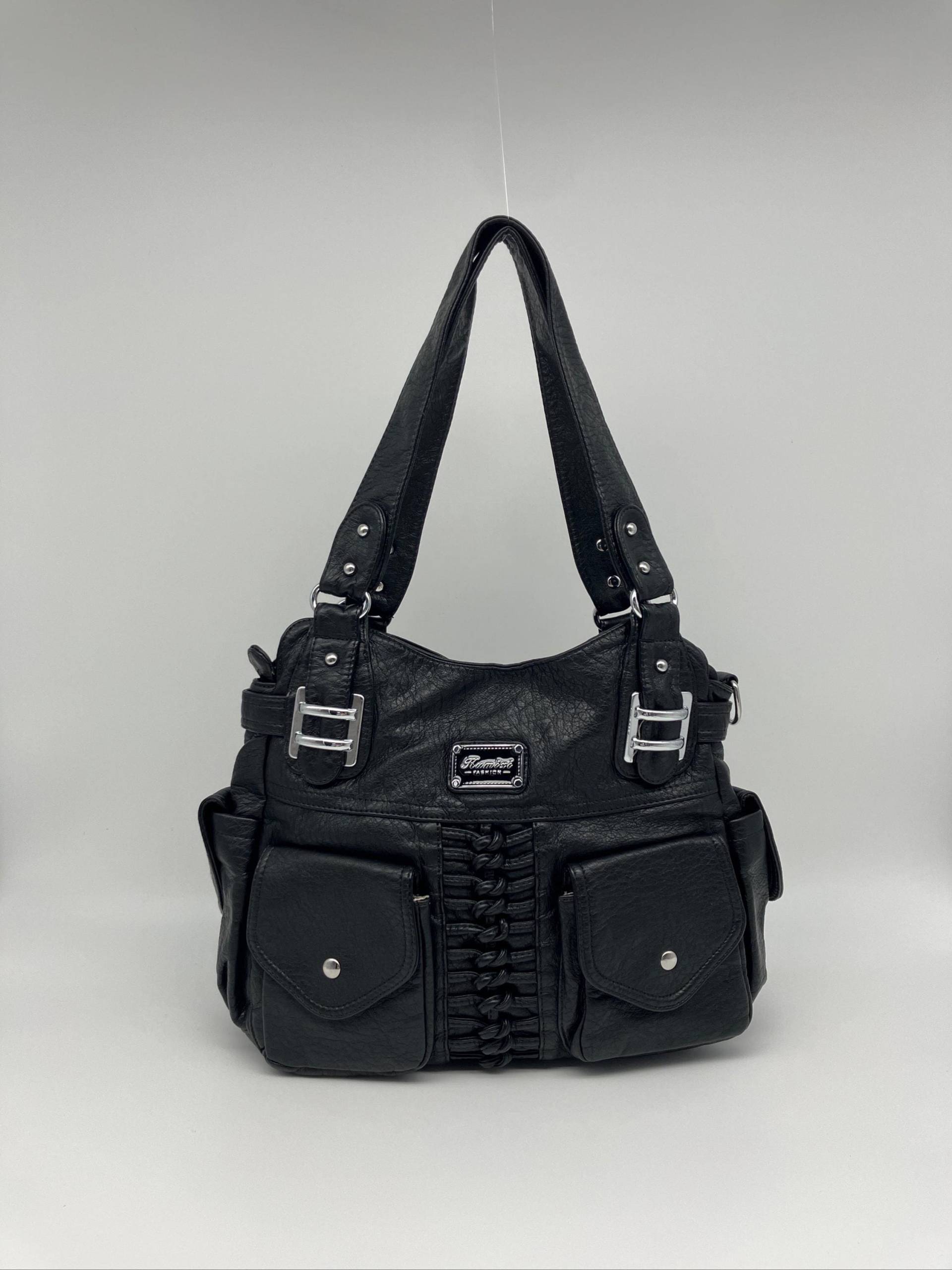 Handtasche Hobo Bag - Y2K-style Vintage-style Noa Schwarz von Kalegant