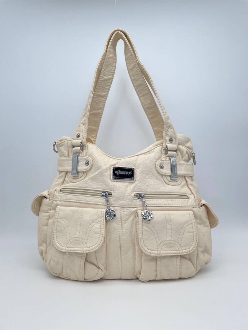Handtasche Im Y2K-Vintage-stil Mit Abnehmbaren Schultergurt Tasche - Gessaci Johanna Creme Handtasche Im Y2K-Vintage-stil Mit Abnehmbaren Schultergurt Tasche - Gessaci Johanna Creme von Kalegant