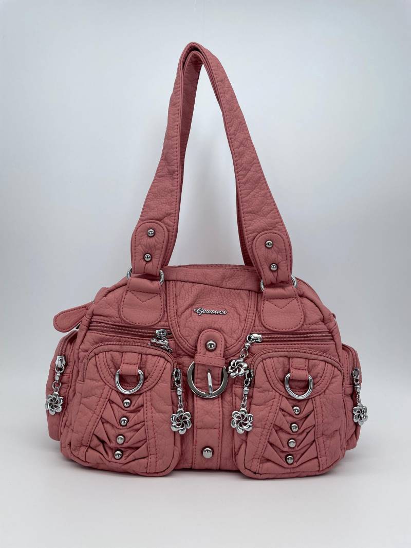 Handtasche Im Y2K-Vintage-stil Mit Abnehmbaren Schultergurt Tasche - Gessaci Marcella Rosa Handtasche Im Y2K-Vintage-stil Mit Abnehmbaren Schultergurt Tasche - Gessaci Marcella Rosa von Kalegant