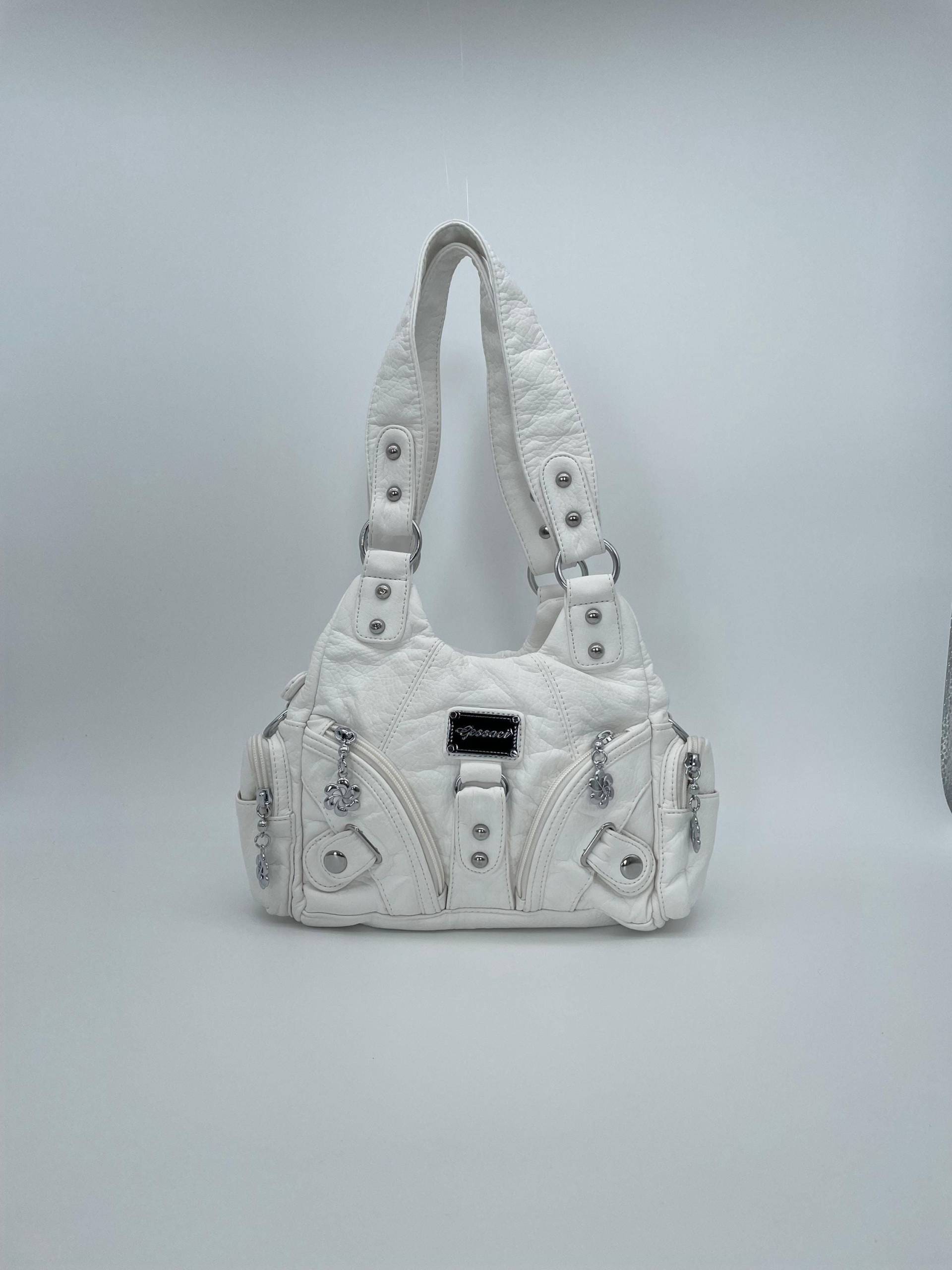 Handtasche Im Y2K-Vintage-stil Mit Abnehmbaren Schultergurt Tasche - Gessaci Zoe Weiß von Kalegant