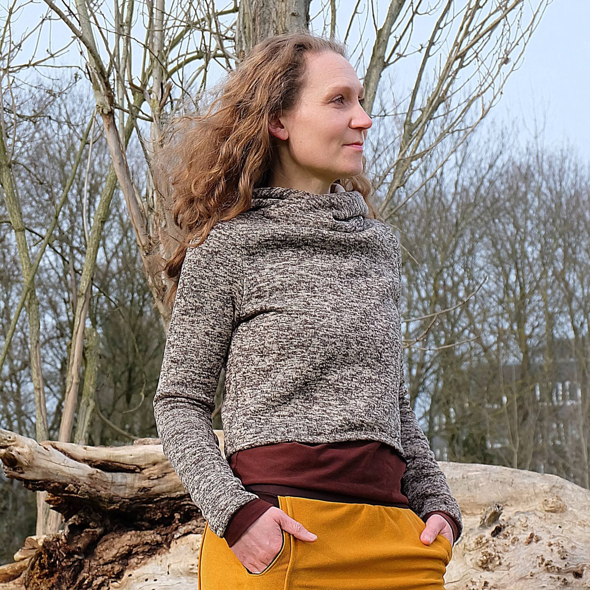 Kuscheliger Cropped Hoody in Melange Kuscheliger Cropped Hoody in Melange von Kaleidosrobe