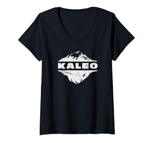 Damen Kaleo Glacier Logo T-Shirt mit V-Ausschnitt Damen Kaleo Glacier Logo T-Shirt mit V-Ausschnitt von Kaleo